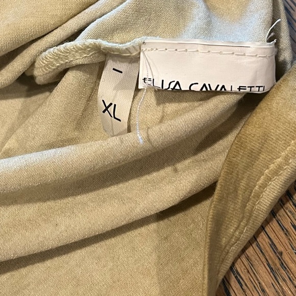 💛 ELISA CAVALETTI XL Yellow Textured Knit Top - Picture 4 of 12